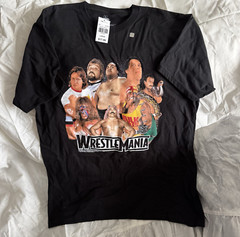WWE Wrestle Mania Super Stars Legends Retro Graphic Shirt Hulk Hogan Andre Giant