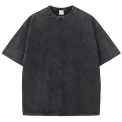 Oversized 100% Cotton Acid Wash T-shirt Heavyweight Hip Hop Style Tee