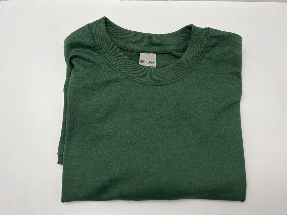 Gildan Mens DryBlend 50/50 T-Shirt – 8000 Short Sleeves Dark Green Size M