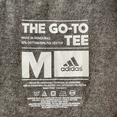 Adidas Men’s Gray Go-To Badge Of Sport Logo Gym Workout Graphic T-Shirt Size M