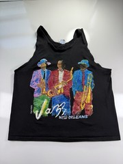 Vintage 90s Hanes Heavyweight T XL Tank Top New Orleans Jazz Graphic USA Made