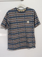 Howler Brothers Men’s Large Jacquard Petrol Blue T-Shirt Size Large