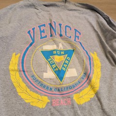J. Galt Venice Beach Long Sleeve Shirt Adult XL Gray Surf California Muscle