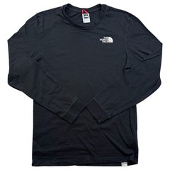 The North Face T-Shirt S Men’s Black Cotton Long Sleeve Walking Hiking Outdoors