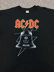 2000s AC/DC Black Ice 2009 World Tour Rock And Roll Rock Band Tee Sz 2XL