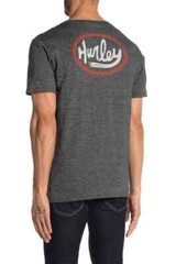 Hurley Siro Oval Short Sleeve T-Shirt Gray White Red Men’s Size Medium NWT