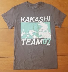 Naruto Shippuden Kakashi Team 07 T Shirt, Gray, Size Small