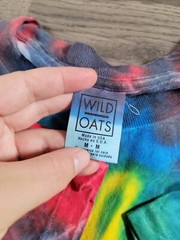 Vintage 90s Venice Beach Florida Shirt Medium Tie Dye Wild Oats Resort Tourist