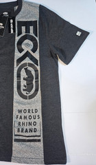 Ecko Unltd Men’s Crewneck Black Heather Vertical Logo T-Shirt Sizes S, M, L, XL