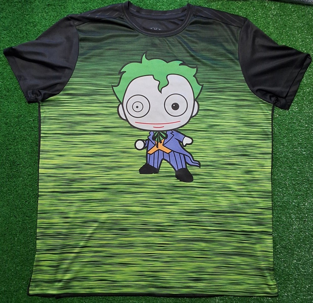 Batman Chibi Cartoon The Joker Performance Fabric T-Shirt Vibrant Color Size XXL