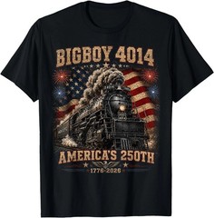 USA 250th Anniversary Vintage Train Flag Graphic T Shirt Unisex S-5XL ⭐