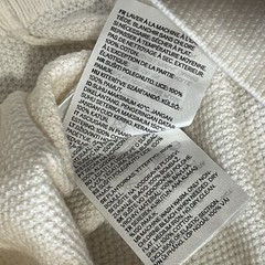 H&M Regular Fit Ribbed Ivory Polo Shirt Size Small NWOT
