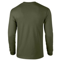 Pakistan International Airlines PIA Military Green Cotton Long Sleeve T-Shirt
