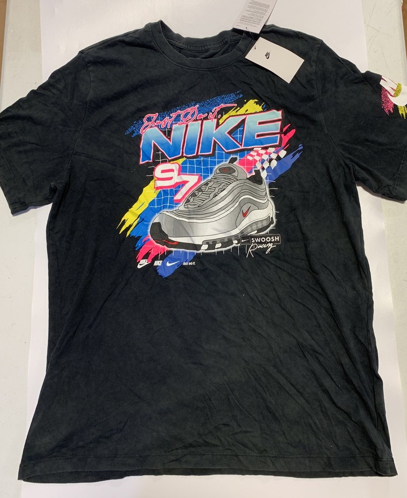 Nike Mens Sportswear Air Ma Racing Graphic Black T-Shirt DR8000-010 Size XL