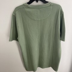 Common People Ottoman Texture Shirt Garment Dye Relaxed Fit Green L Ribbed Sleek