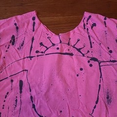 Flaming Lips Hand Painted T shirt PINK XL Homemade DIY