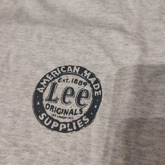 Vintage Lee Jeans Sports Shirt Men’s Size Large Gray Short Sleeves 100% Cotton