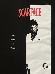 Scarface The World Is Yours T Shirt Mens 3XL Black Tony Montana Movie Hybrid Tee
