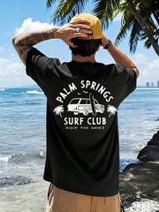 Coastal Men’s Vacation Fresh Minimalist Style Short Sleeve T-Shirt