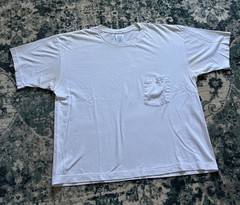 Vintage 90s Gap Pocket T-Shirt White Faded Distressed XL Single Stitch USA