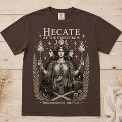 Hecate Triple Goddess T-Shirt, Witchy Pagan Tee, Dark Academia, Divine Feminine