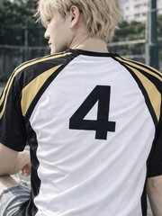 Unisex Haikyuu Anime Jersey for Men and Women, Bokuto #4 Printed Anime Jersey
