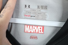 Under Armour x Marvel Mens XL HeatGear Compression The Punisher Skull T-Shirt