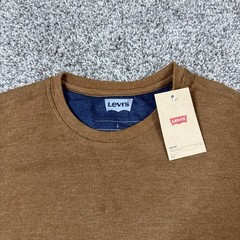 Levi’s Men’s Long Sleeve Standard Fit Thermal Shirt Brown Beige – Size L – NWT