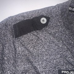 PROJEK RAW Mens M Urban Tactical Style Henley Shirt Heather Gray Zip Utility Y2K