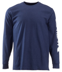 Carhartt Loose-Fit Heavyweight Logo Sleeve Graphic Long-Sleeve T-Shirt for Men –