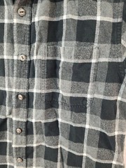 Weatherproof Mens Medium Gray Plaid Long Sleeve Button Up Flannel Shirt