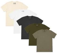 Men’s Plus Size 5 Pack T‑Shirts Crew Neck 100% Cotton Plain Tees 2XL‑6XL