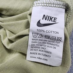 Vintage Nike Shirt Mens L Beige Embroidered Big Swoosh Spell Out NWT Y2K Tee