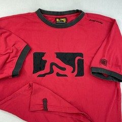 Vintage Drunknmunky T-Shirt Men XL 3D Graphic Logo Y2K Streetwear Skater Grunge