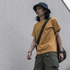 NON STOCK Mens Crew Neck Tubular Tee Plain Cotton Vintage TUBE Shirt Casual Tops