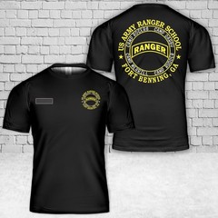 Custom Name US Army Ranger School Fort Benning 3D Shirt full size S-5XL