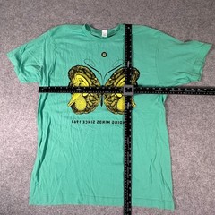 Tultex Ann Arbor Film Festival T-Shirt Large Green Mens Graphic Short Sleeve