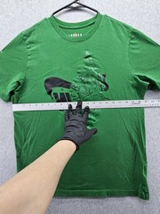 Jordan Shirt Mens Large Green Air Jordan Wings Basketball Graphic Tee Tagless