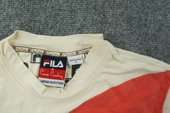 Urban Outfitters FILA Pierre Cardin T Shirt Mens Small Ivory Target Graphic