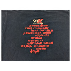 VTG 93X Clam Bake Concert T-Shirt XL – Slipknot, Coal Chamber, Fear Factory Y2K