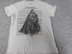 Star Wars Mens Shirt Medium Gray Darth Vador
