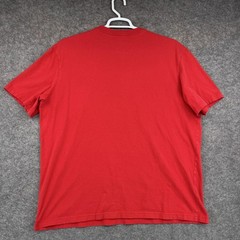 Duluth Trading 40 Grit Shirt Mens XL Red Henley Short Sleeve Cotton Standard Fit