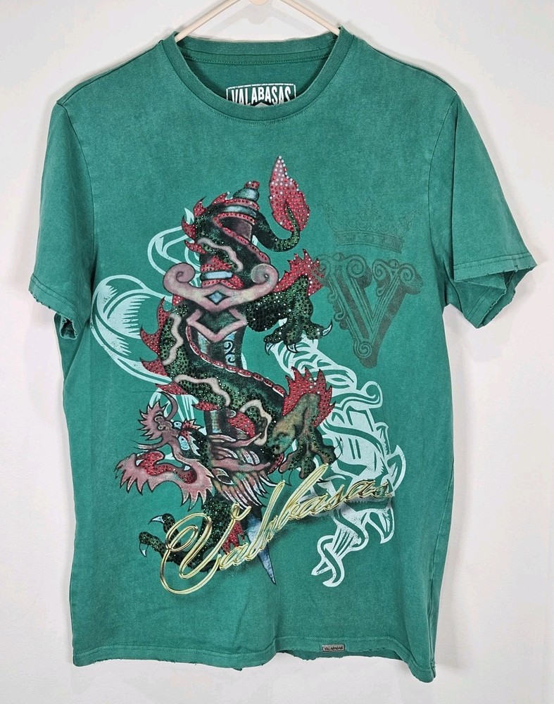 Valabasas Vintage Green T-Shirt Size Small