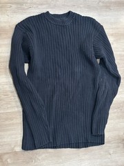 Croft and Barrow Size Small Grey Sweater Knit Ribbed Pullover Sweatshirt Gray