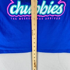 Chubbies Mens Tank Top Size Small Blue Ocean Wave Beach Graphic Sleeveless Tee