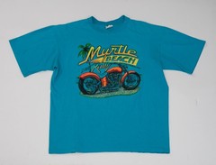 Vintage Biker Rally T-Shirt 90s Single Stitch Harley Myrtle Beach Mens Size XL