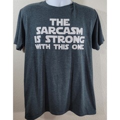 Gildan Dark Gray White The Sarcasm Is Strong In This One Graphic Shirt Large