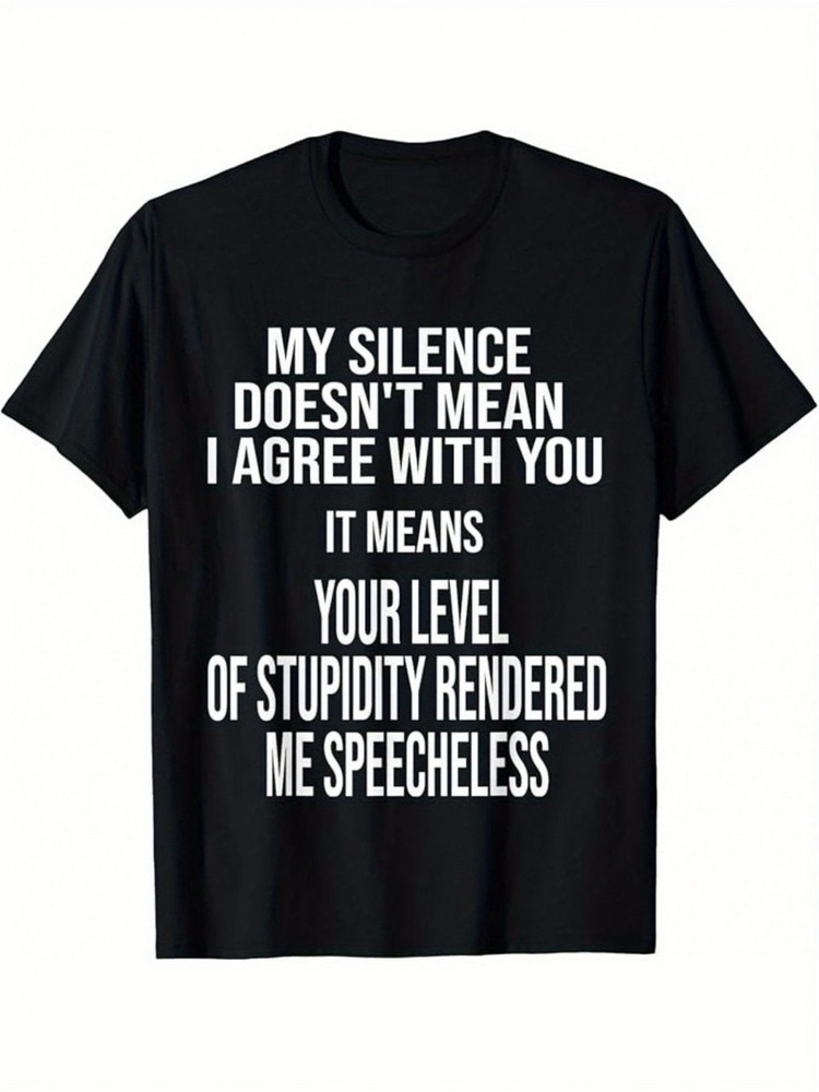 1 Funny satire quote t-shirt round neck t-shirt unisex casual wear shirt Summer↗