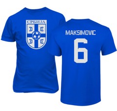 Serbian Soccer #6 Nemanja Maksimovic World Football Adult and Youth T-Shirt