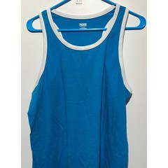 Victoria’s Secret PINK Mens Blue Ringer Racerback Tank Top Medium Dog Logo